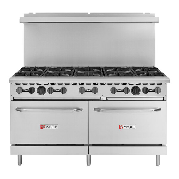 Wolf WX6010BN WX Series Natural Gas 60" Manual Range with 10 Burners and 2 Standard Ovens