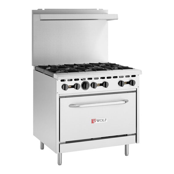 Wolf WX36-6BN WX Series Natural Gas 36" Manual Range with 6 Burners and Standard Oven - 198,000 BTU