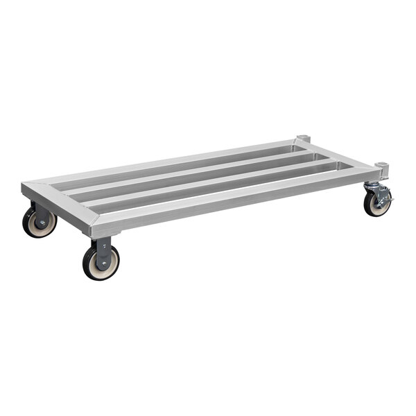 New Age 49 3/4" x 20" x 8 1/4" Aluminum Mobile Dunnage Rack - 1,000 lb. Capacity 1203