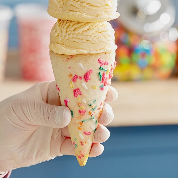 The Cone Guys Sprinkle Cookie Ice Cream Cone - 120/Case