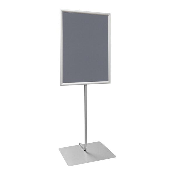 United Visual Products 18" x 24" Silver Pedestal Stand with Snap Frame