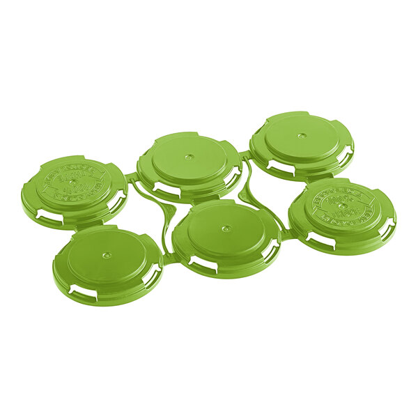 PakTech Tropical Lime Plastic 6-Pack Can Carrier - 510/Case