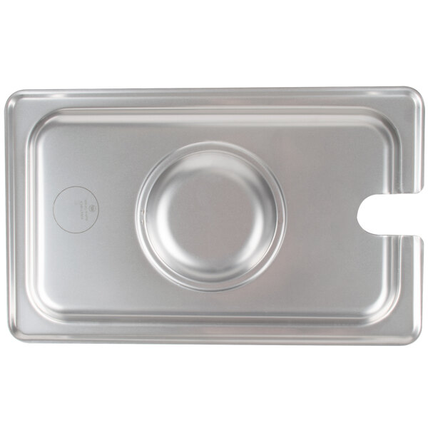 HUBERT Stainless Steel Steam Table Pan Cover - Slotted Lid For 1/6 Size Hotel Pans | Catering & Cafeteria Use