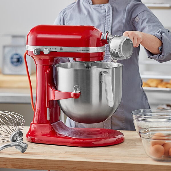 KitchenAid KSM8990WH White 8 Qt. Bowl Lift Countertop Mixer with Standard  Accessories - 120V, 1 3/10 hp