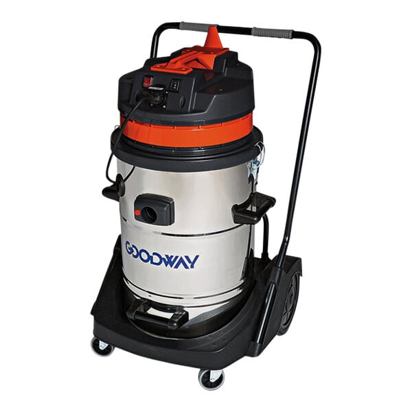 Goodway Technologies Twin-Motor Wet / Dry Tilt Vacuum with HEPA Filtration and Tool Kit EV-60-T - 115V, 1 Phase