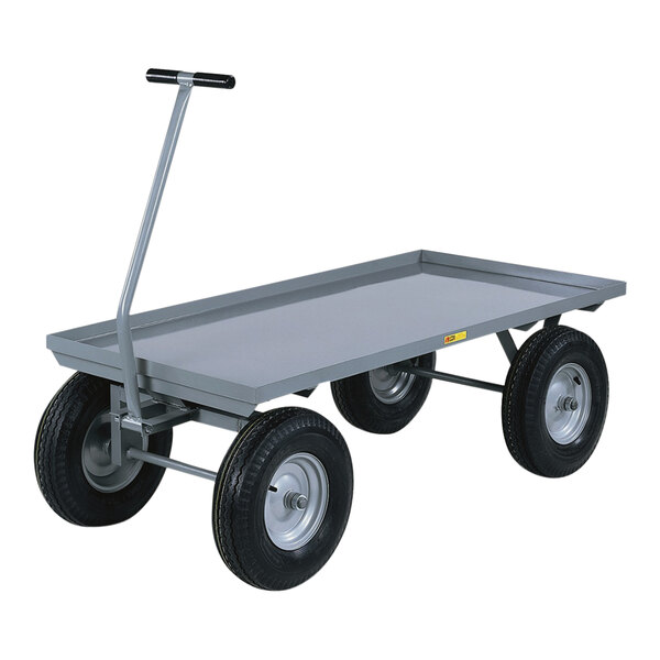 Little Giant 36" x 60" Heavy-Duty Steel Wagon Truck with Lipped Edges and 12" Pneumatic Wheels CH-3660-12P
