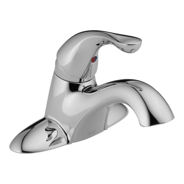 Delta Faucet 520-MPU-DST 1.2 GPM Deck-Mount Chrome Finish Lavatory Faucet with 4" Centers, Lever Handle, and Metal Pop-Up Drain