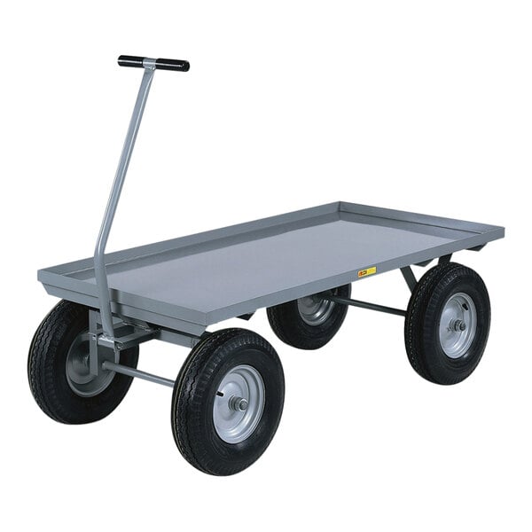 Little Giant 30" x 60" Heavy-Duty Steel Wagon Truck with Lipped Edges and 16" Pneumatic Wheels CH-3060-16P