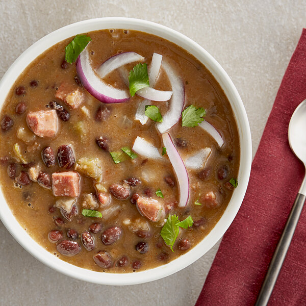 Bistro Soups by Vienna Beef Cuban Black Bean Soup with Vienna Sausage Beef 4 lb. 4/Case