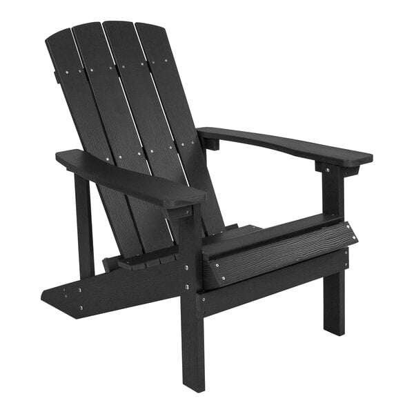 Flash Furniture Charlestown Slate Gray Faux Wood Adirondack Chair