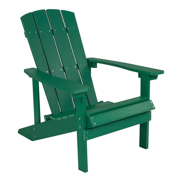 Flash Furniture Charlestown Green Faux Wood Adirondack Chair