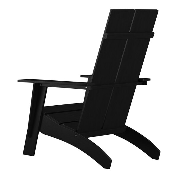 Flash Furniture Sawyer Black Faux Wood Adirondack Chair