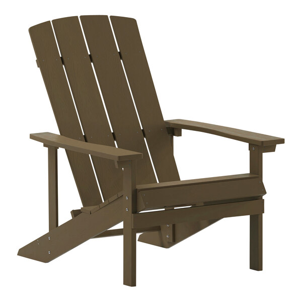 Flash Furniture Charlestown Mahogany Faux Wood Adirondack Chair