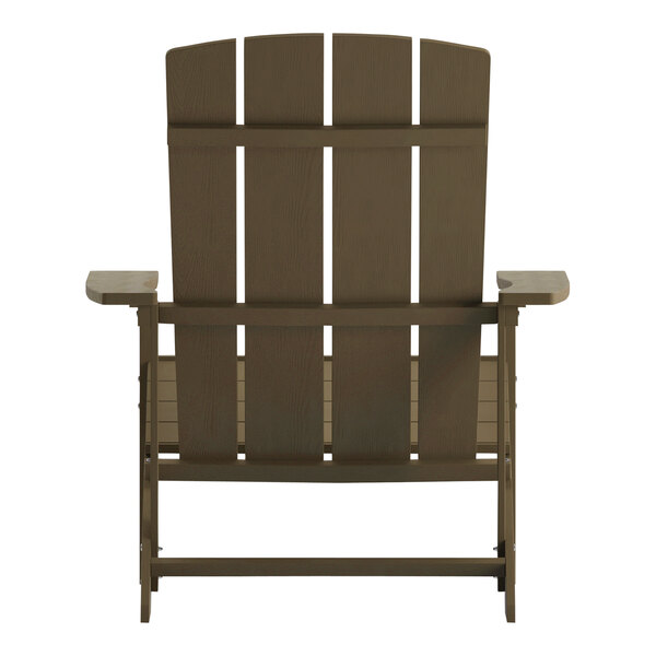 Flash Furniture Charlestown Mahogany Faux Wood Adirondack Chair