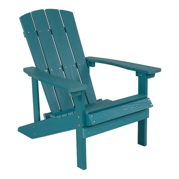 Flash Furniture Charlestown Seafoam Faux Wood Adirondack Chair