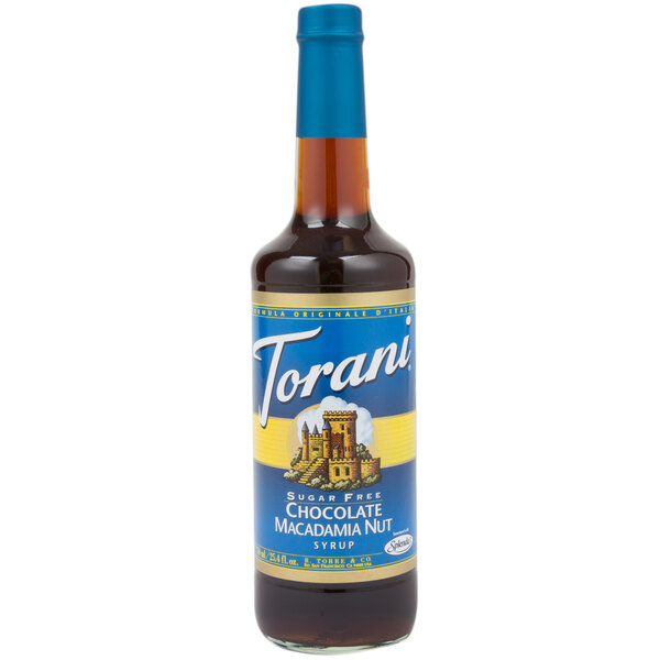 Torani 750 mL Sugar Free Chocolate Macadamia Nut Flavoring Syrup