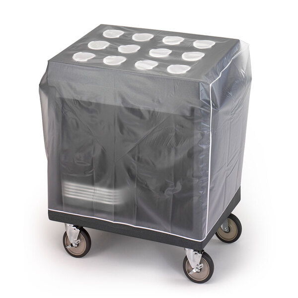 Cambro 14301 Vinyl Tray and Silver Cart Cover for TC1418