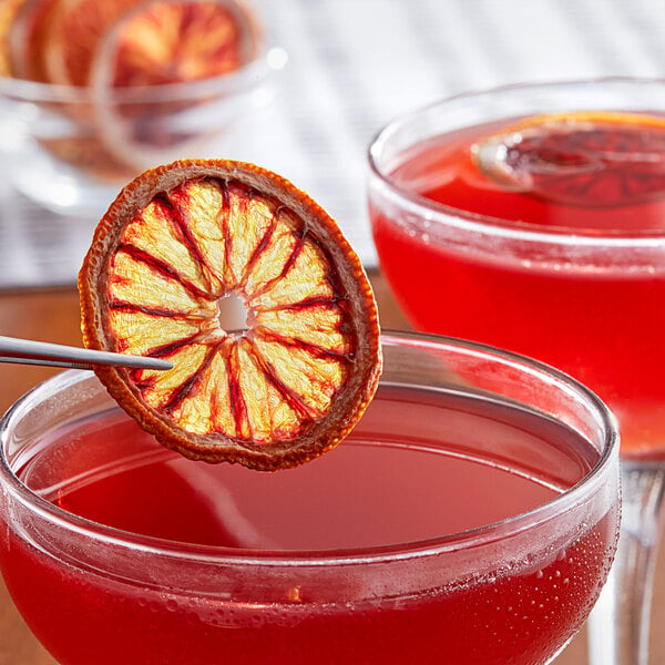 The Cocktail Garnish Dried Blood Orange Slices - 500/Case