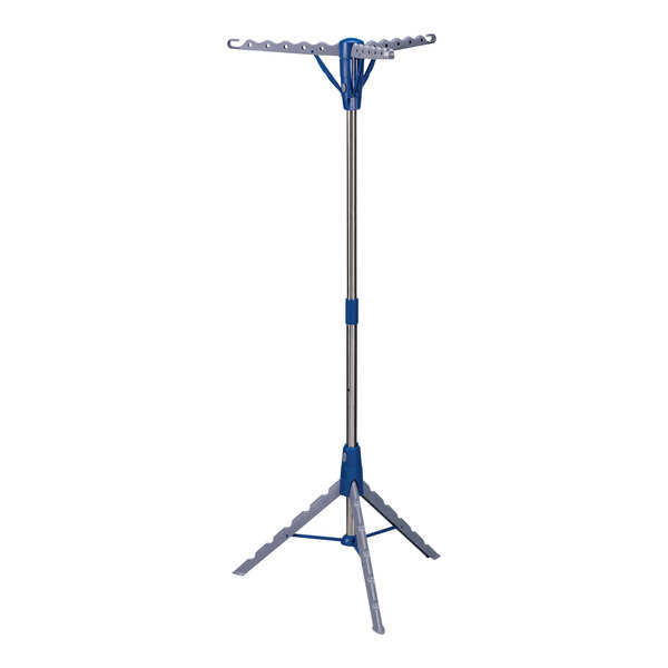 Household Essentials Silver and Blue Tripod Drying Rack HH5009-1