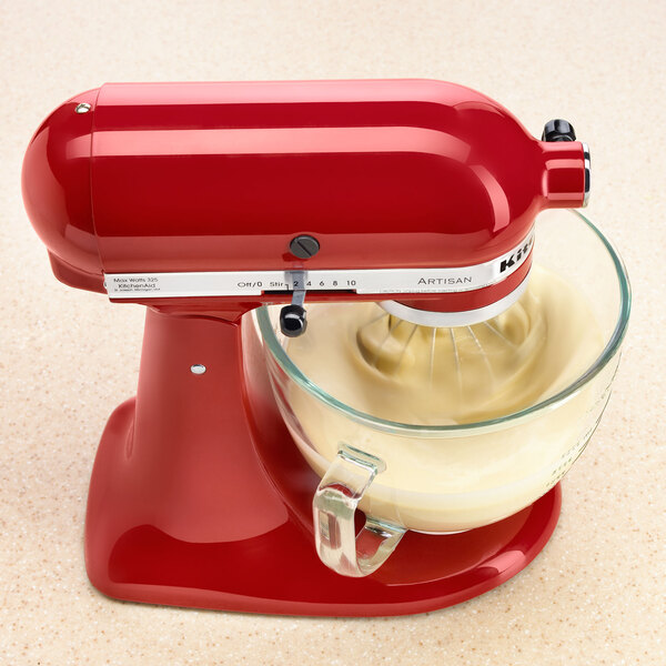 KitchenAid KSM5GB 5 Qt. Glass Mixing Bowl with Handle and Lid for Stand