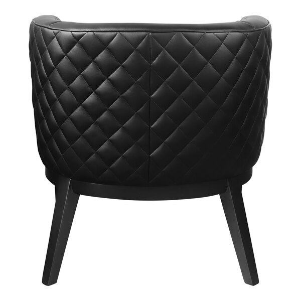 Boss Ava Contemporary Black CaressoftPlus Vinyl Accent Chair with ...