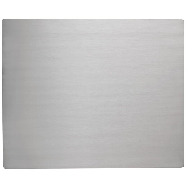 A Vollrath stainless steel adapter plate on a white surface.