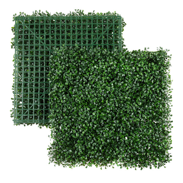 NatraHedge 1200 Series 20" x 20" Artificial Boxwood Wall Panel - 12/Case