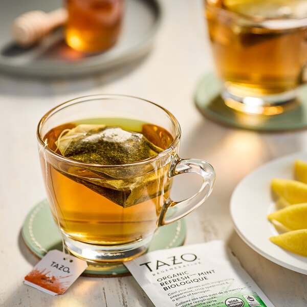 Tazo Organic Refresh Mint Herbal Tea Bags - 16/Box