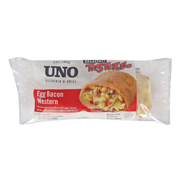 Pizzeria Uno Personal Egg and Bacon Western Breakfast Calzone 6 oz. - 8/Case