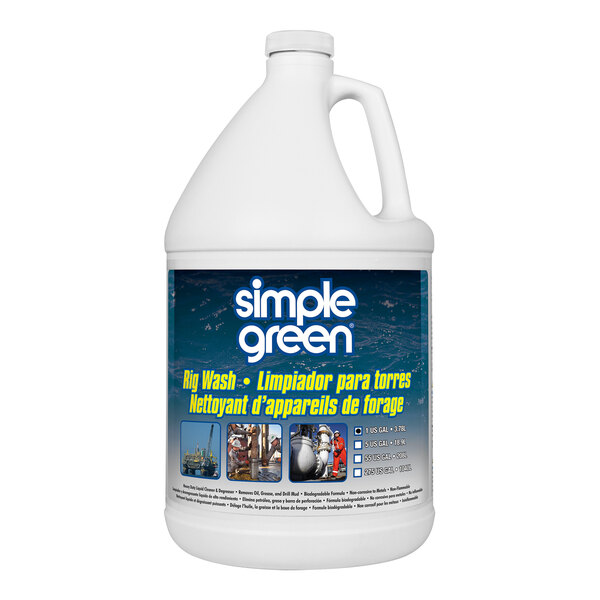 Simple Green 0110000403001 1 Gallon Concentrated Rig Cleaner and Degreaser - 4/Case