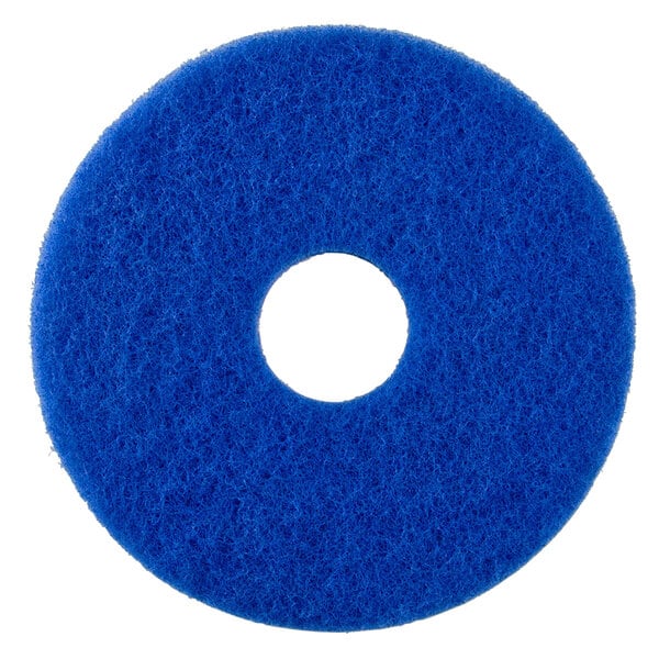 Scrubble by ACS 53-10 Type 53 10" Blue Cleaning Floor Pad   - 5/Case
