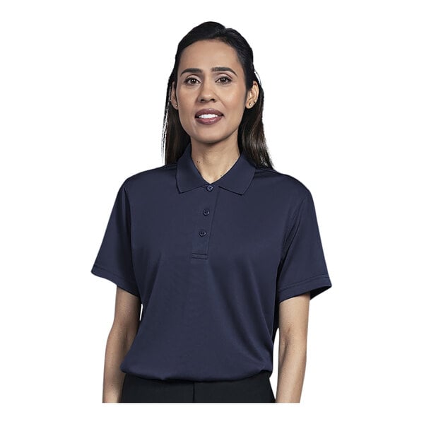 Uncommon Chef Women's Customizable Navy Short Sleeve Polo Shirt - 2X