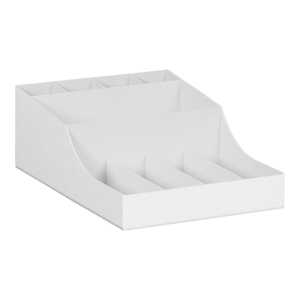 Cal-Mil Classic White 9-Compartment Plastic Condiment Organizer