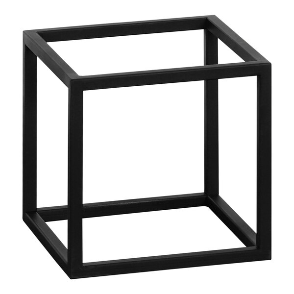 Cal-Mil Onyx 10" x 10" x 10" Black Metal Cube Display Riser
