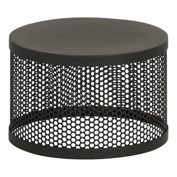 Cal-Mil Camden 7 1/2" x 5" Black Perforated Metal Round Display Stand
