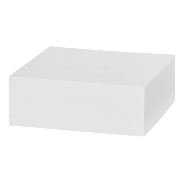 Cal-Mil Juno 14" x 14" x 6" White Metal Cube Display Stand