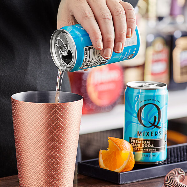 Q Mixers Premium Club Soda Can 7.5 fl. oz. - 24/Case