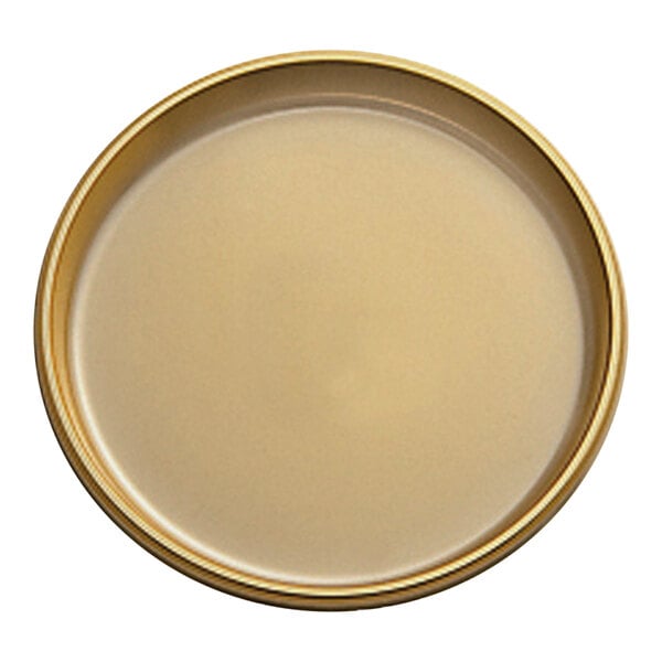 Welcome Home Brands 2 7/16" Gold PET Plastic Round Tray - 500/Case