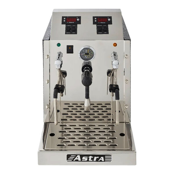 Astra STA2400-GLB Automatic Black 2-Wand Milk and Beverage Steamer - 220V, 2,700W