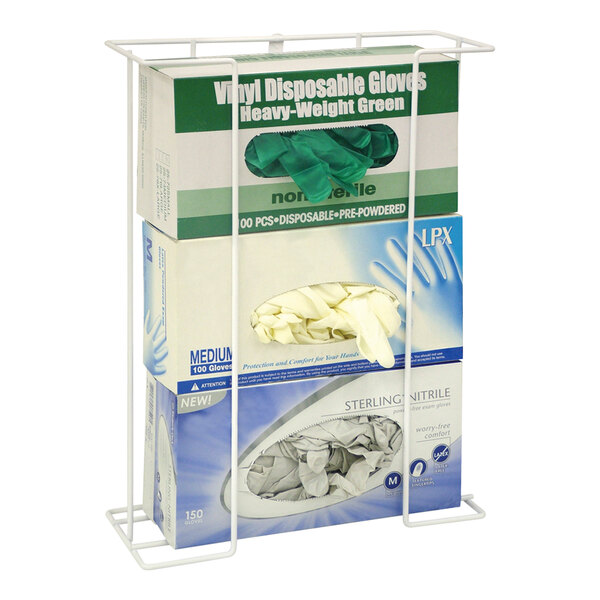 Omnimed Steel Wire 3-Box Wall Mount Disposable Glove Dispenser