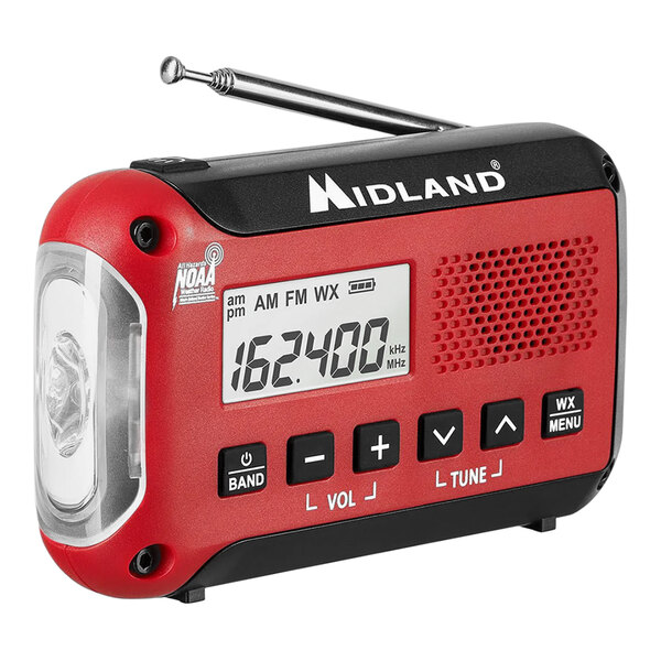 Midland E+READY Battery-Operated AM / FM Emergency NOAA Weather Alert Radio ER10VP
