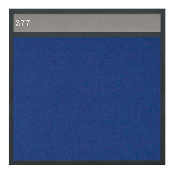 United Visual Products 24" x 24" Hall Identification Board with Blue Felt and Black Frame