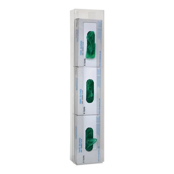 Omnimed PTEG Vertical 3-Box Wall Mount Disposable Glove Dispenser