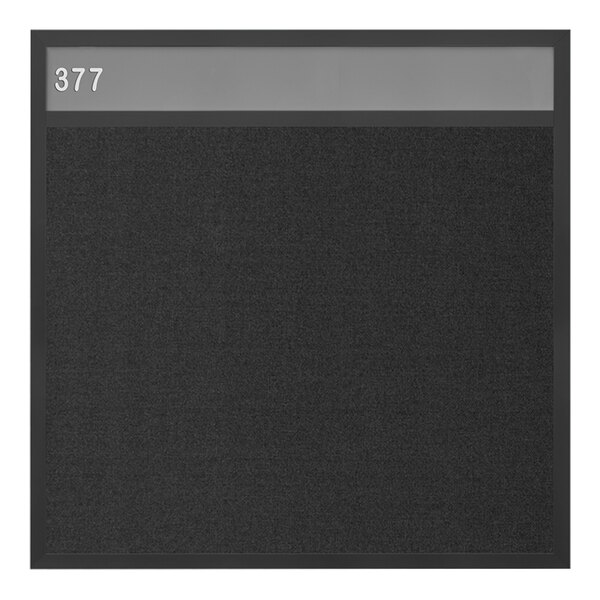 United Visual Products 24" x 24" Hall Identification Board with Black Felt and Black Frame