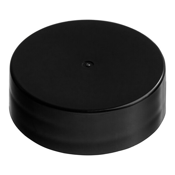 33/400 Smooth Black Lid with Foam Liner - 4000/Case