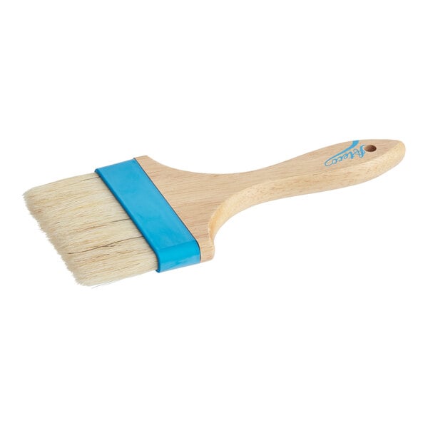 Ateco 4"W Boar Bristle Baking / Pastry Brush with Wood Handle 60240