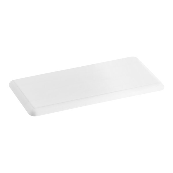 Ateco White Plastic Rectangular Fondant Smoother with Handle 1302