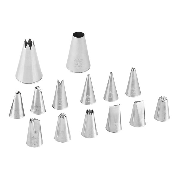 Ateco 27 Closed Star Piping Cake Decorating Tubes, Plain Tips For Bakeware 2 Pc