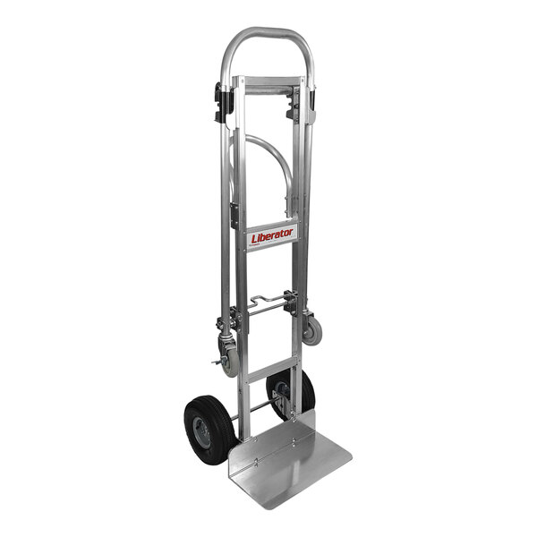 B&P Manufacturing S Series Senior 500 lb. Straight Back Convertible Hand Truck with Loop Handle and 10" D5 Pneumatic Wheels SSR-4