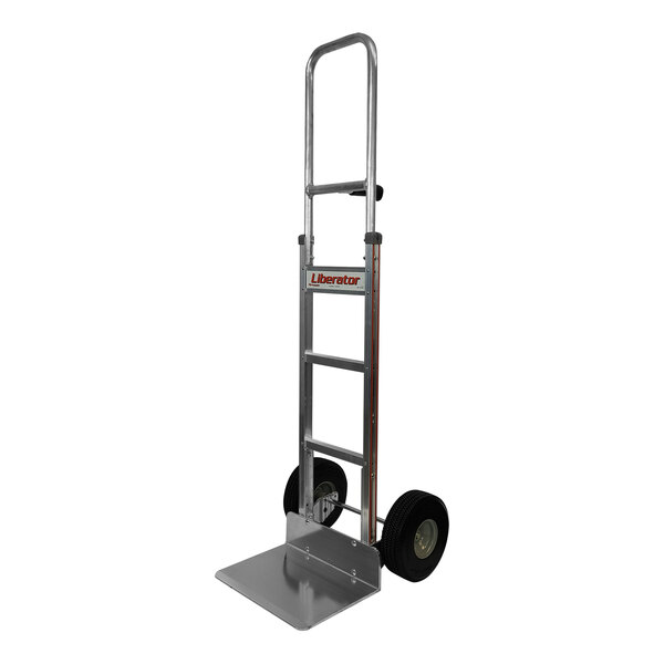 B&P Manufacturing Liberator 600 lb. Straight Back Hand Truck with Single-Pin Square-Loop Handle and 10" D6 Wheels A5-B1-C8-D6